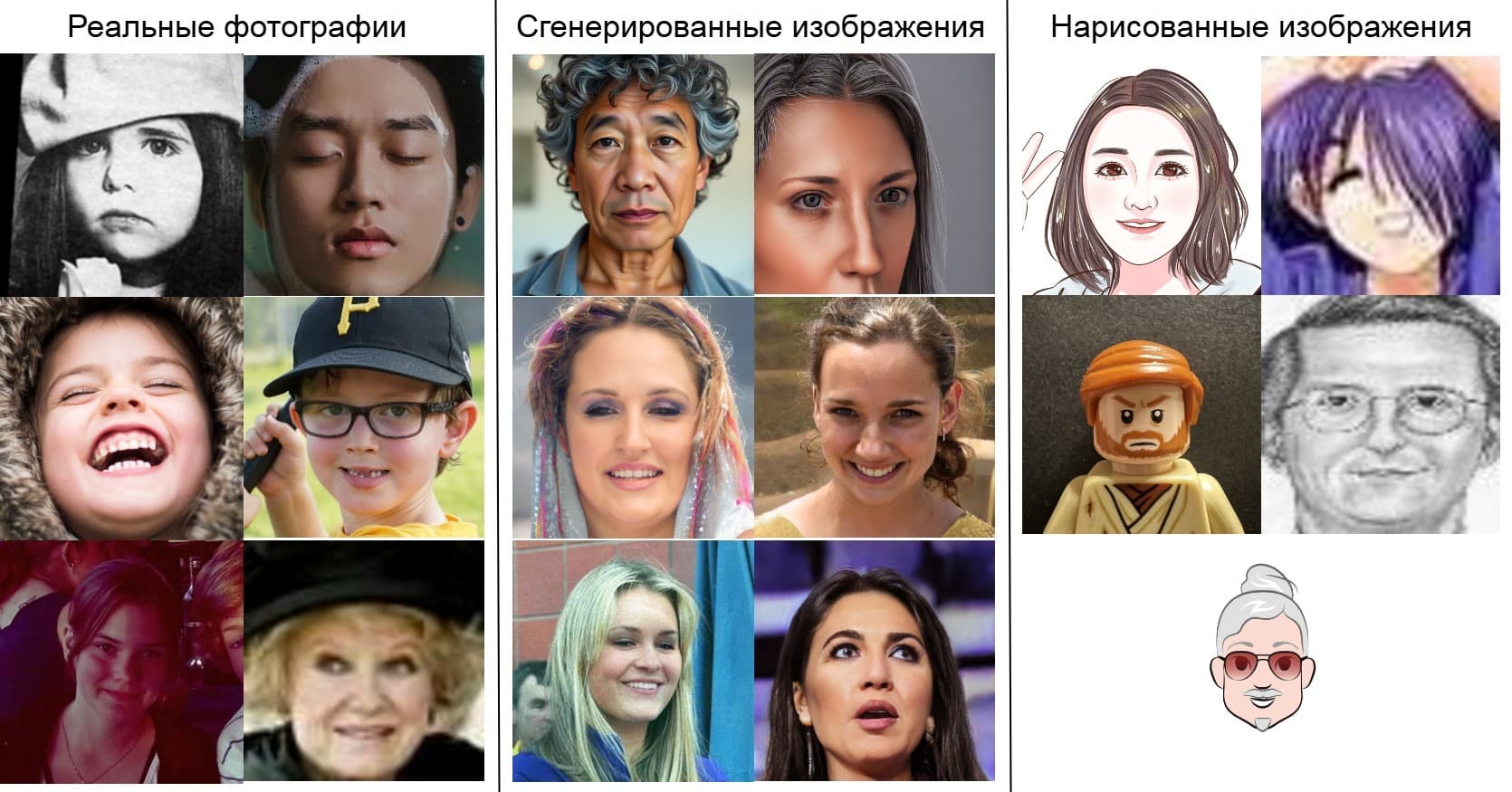 Examples of images for each class