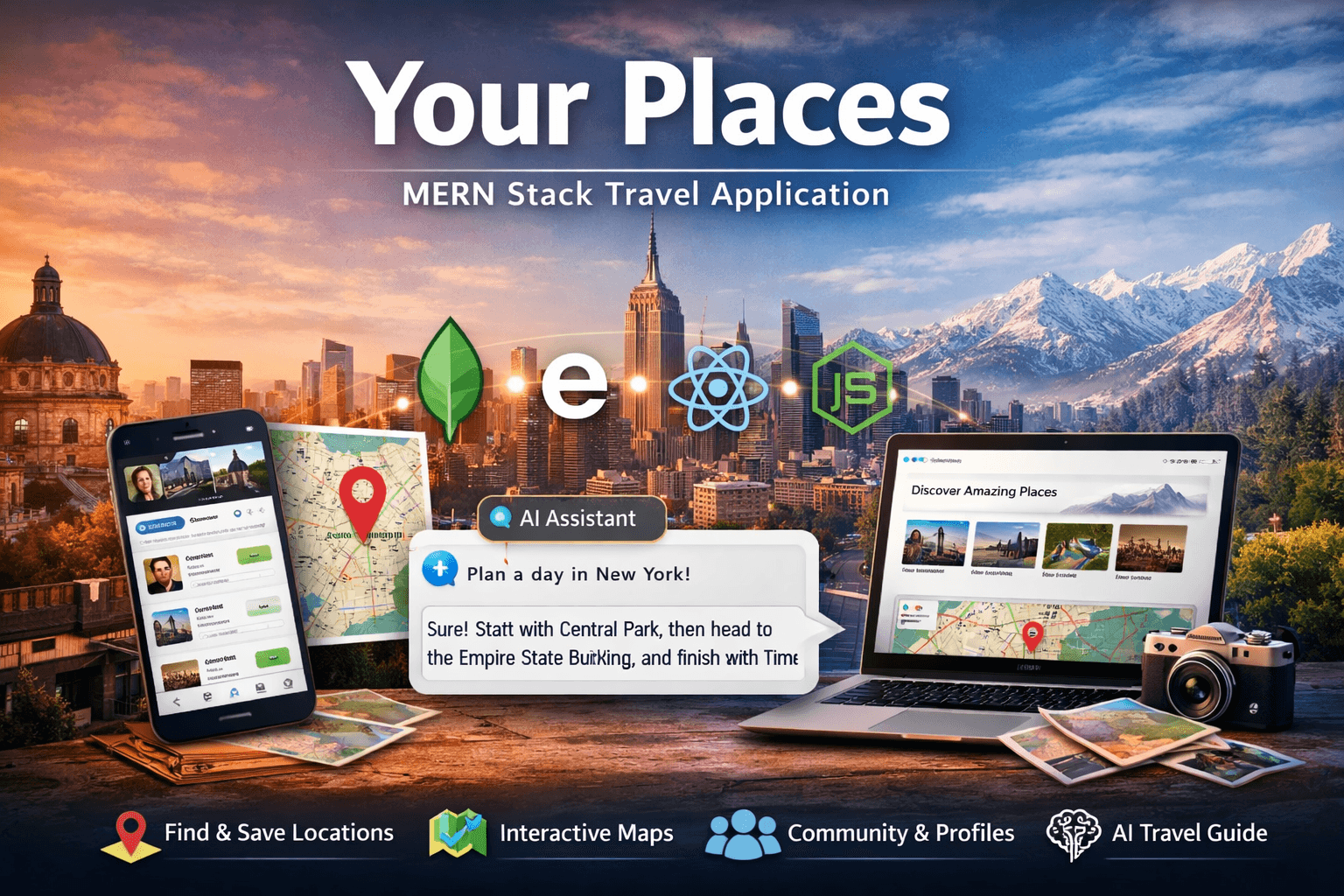 Your Places - MERN Place Discovery Platform with AI Concierge
