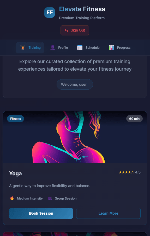 Protected Training Dashboard