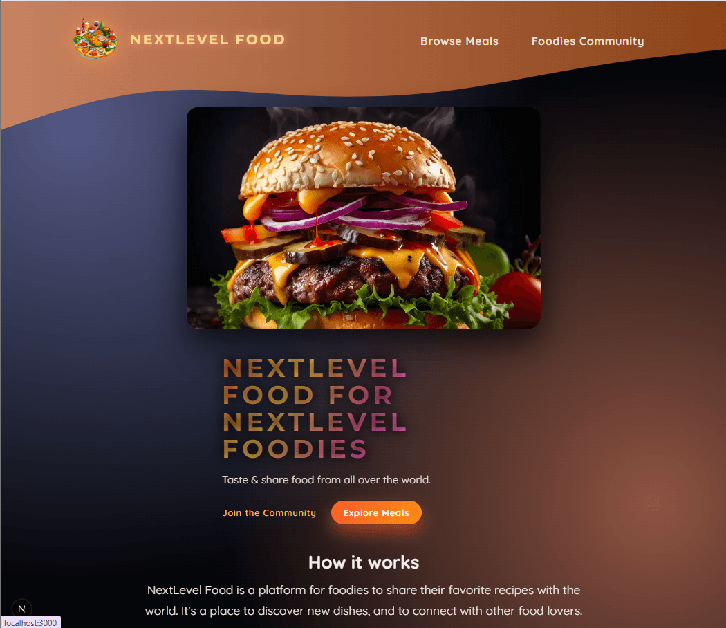 Homepage with slideshow and call-to-action